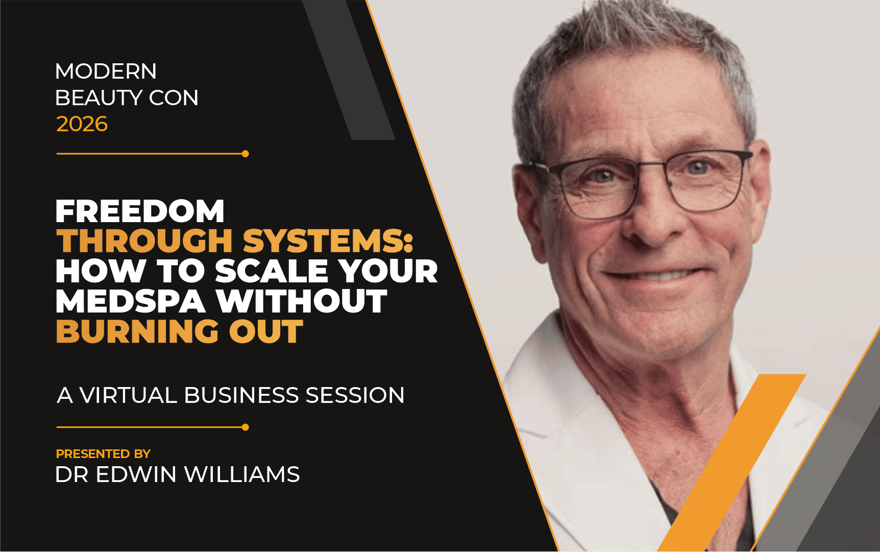 Freedom Through Systems: How to Scale Your Medspa Without Burning Out – A Virtual Business Session by Dr Edwin Williams
